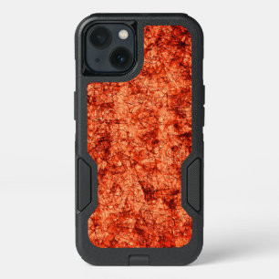 Scratches on scratches on a lightly spotted coral iPhone 13 case