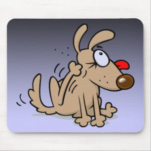 Scratching Dog Mouse Pad
