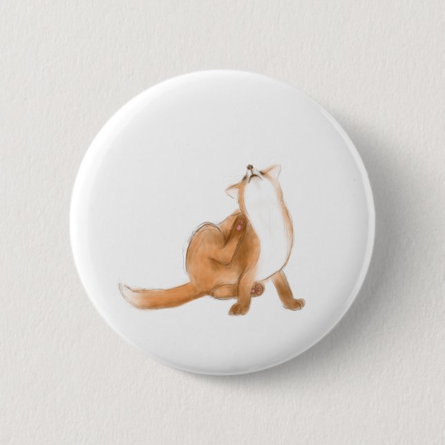 Scratching fox button (Front)