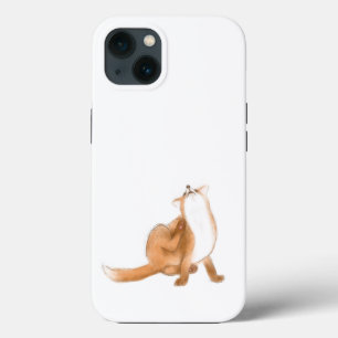 Scratching fox iPhone 13 case