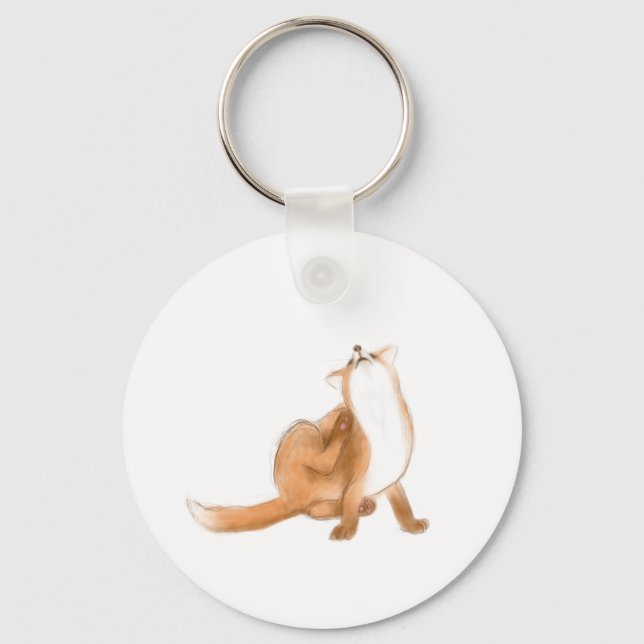 Scratching fox keychain (Front)