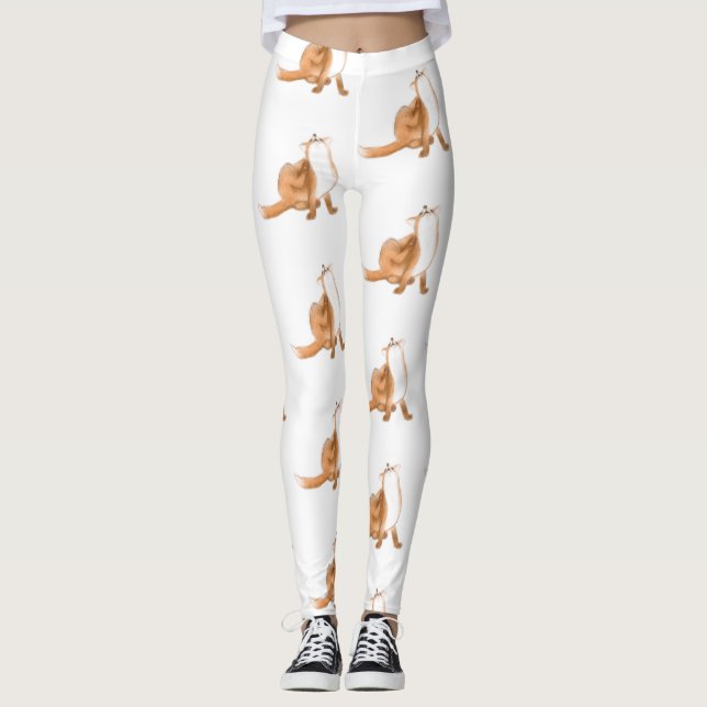 Scratching fox leggings (Front)