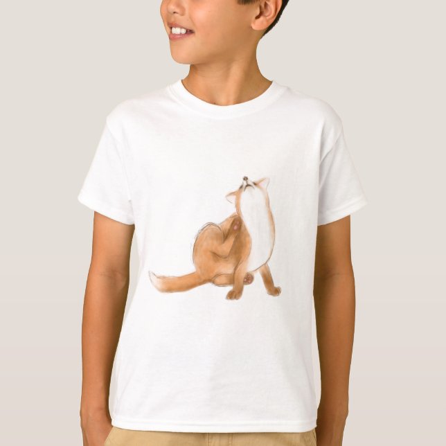 Scratching fox T-Shirt (Front)