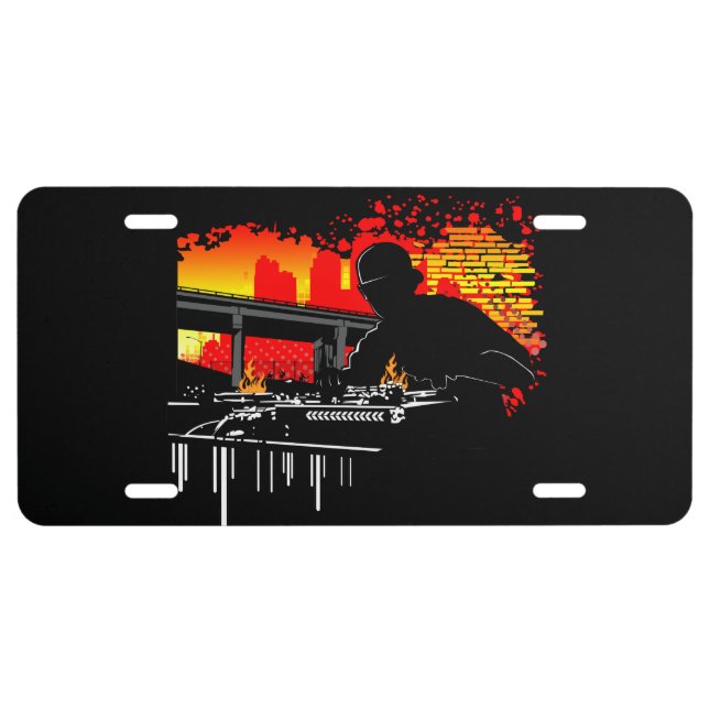 Scratching Hits License Plate (Front)