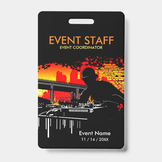 Scratching Hits Staff Event Coordinator Badge (Front)