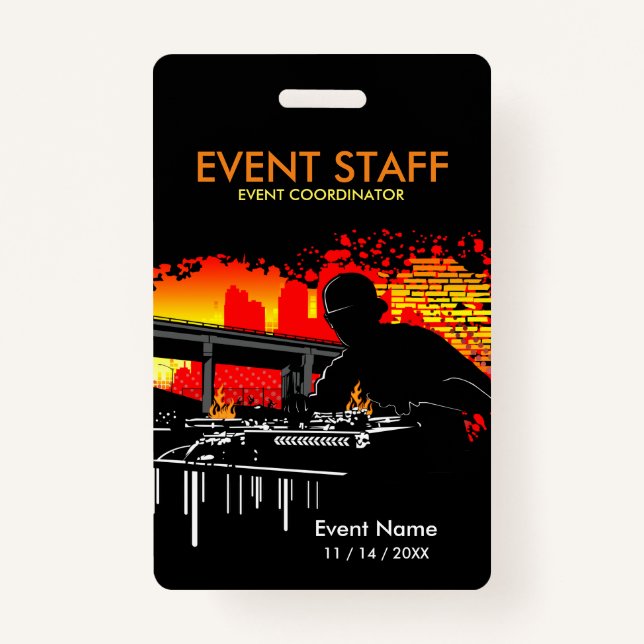 Scratching Hits Staff Event Coordinator Badge (Front)