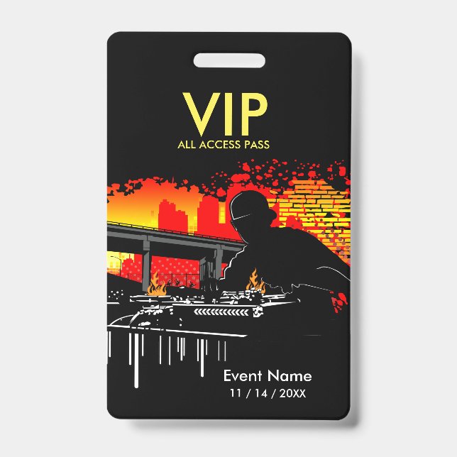 Scratching Hits VIP All Access Badge (Front)
