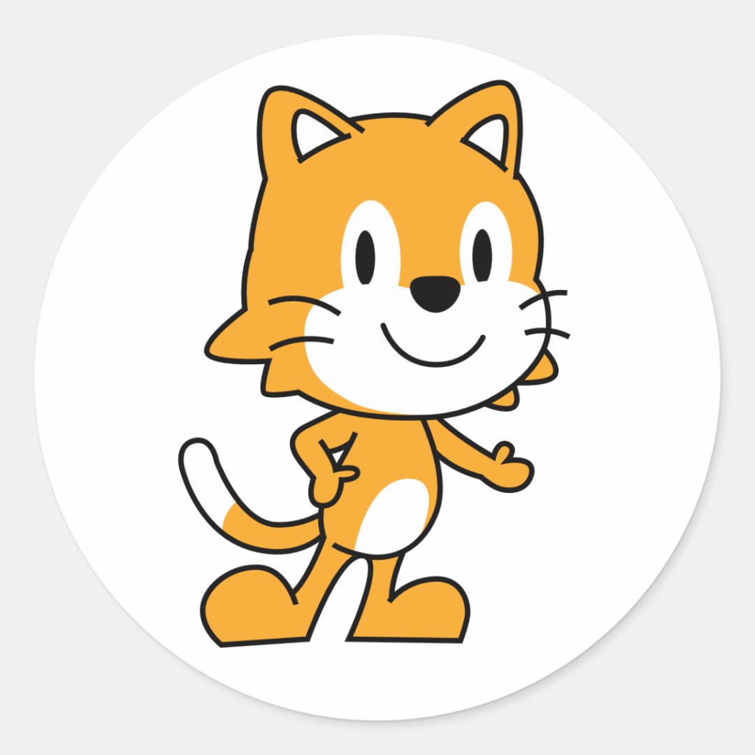 ScratchJr Cat Sticker Zazzle