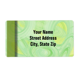 Scratchy Green Spirals Label