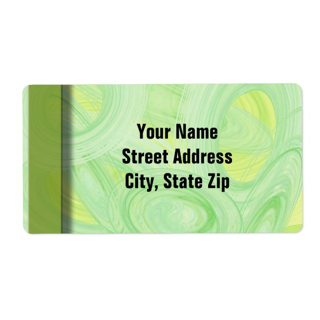 Scratchy Green Spirals Label (Front)