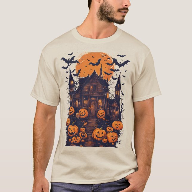 scray halloween t-shirt design  (Front)