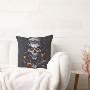 Scray Halloween Throw Pillow