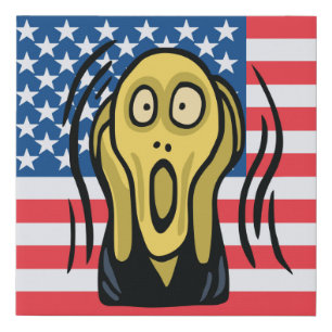 Scream American Faux Canvas Print