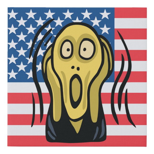 Scream American Faux Canvas Print (Front)