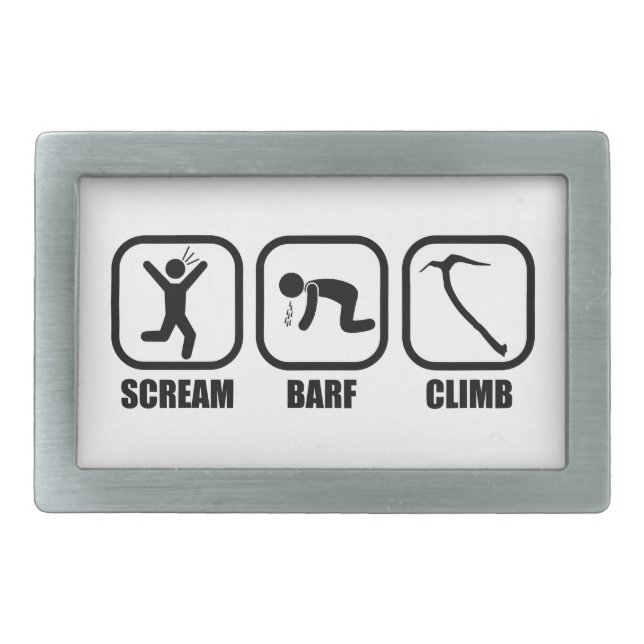 Scream Barf Climb Belt Buckle (Front)