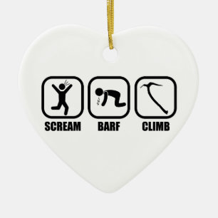 Scream Barf Climb Ceramic Ornament