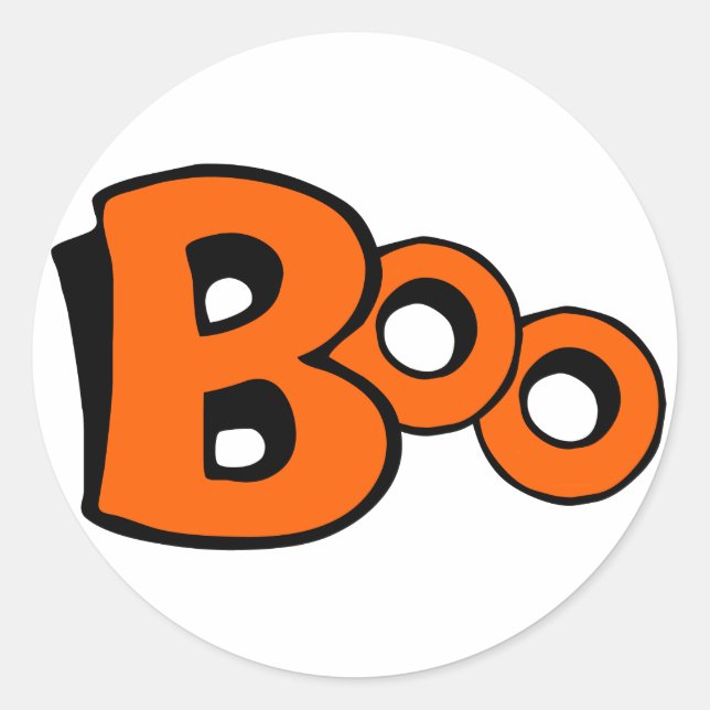 Scream Boo Classic Round Sticker (Front)
