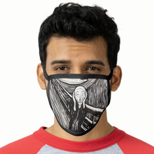 Scream by Edward Munch All-Over Print Face Mask (Worn Him)