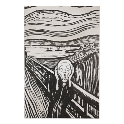 Scream by Edward Munch Faux Wrapped Canvas Print