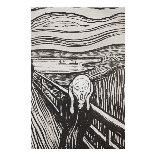 Scream by Edward Munch Faux Wrapped Canvas Print (Front)