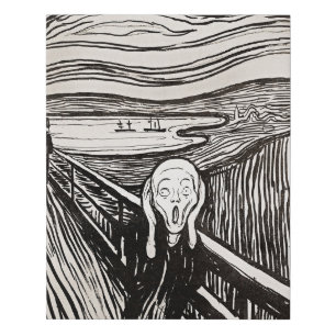 Scream by Edward Munch Faux Wrapped Canvas Print