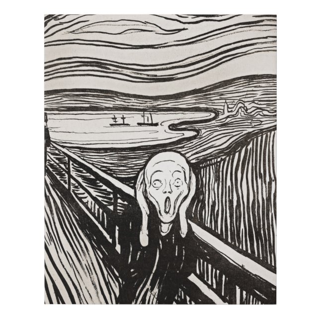 Scream by Edward Munch Faux Wrapped Canvas Print (Front)