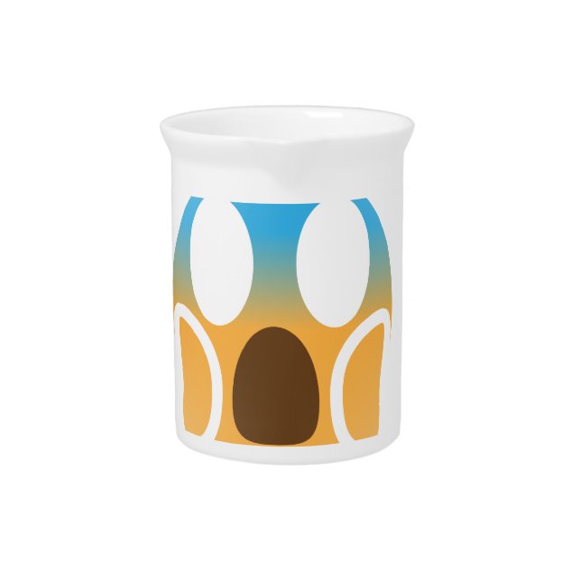 scream emoji beverage pitcher (Front)