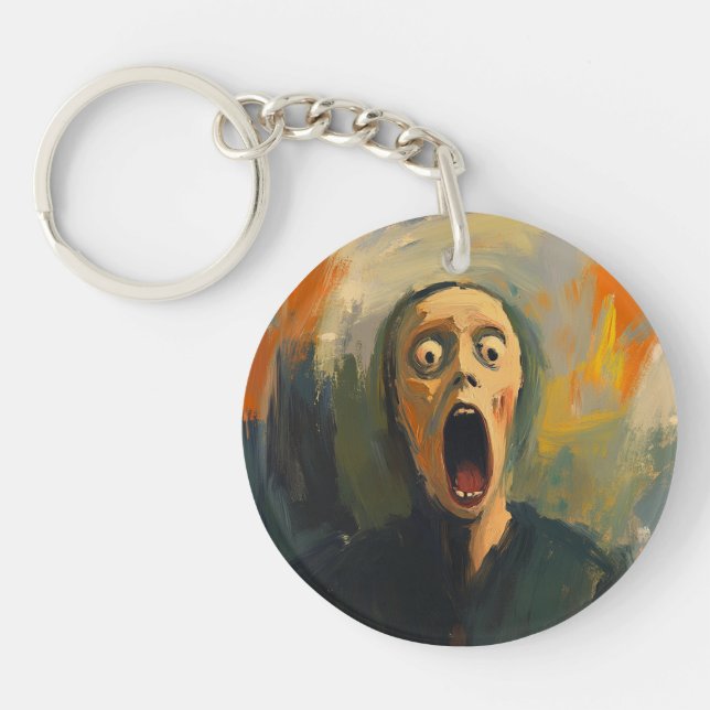 Scream Face Keychain (Front)