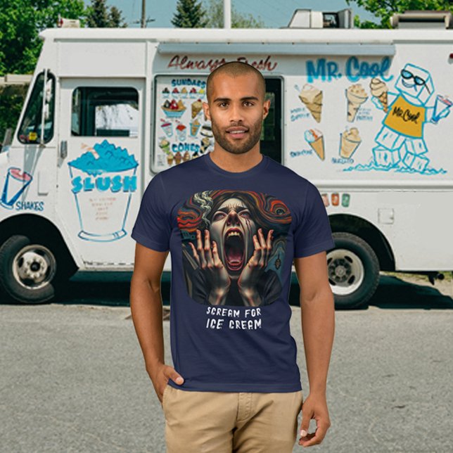 Scream for Ice Cream Hauntingly Funny Men's T-Shirt (Scream For Ice Cream Tormented & Haunting Men's T-Shirt)