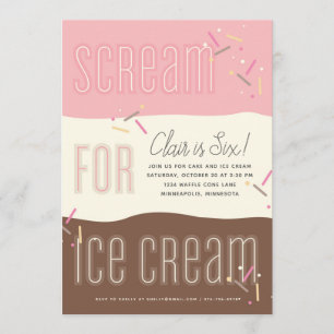 Scream for Ice Cream Invitation