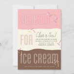 Scream For Ice Cream Invitation at Zazzle
