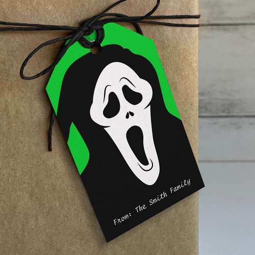 Scream Ghost Face Halloween Gift Tags