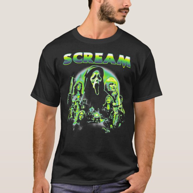 Scream (Ghostface) 1996 Horror movie poster vintag T-Shirt (Front)