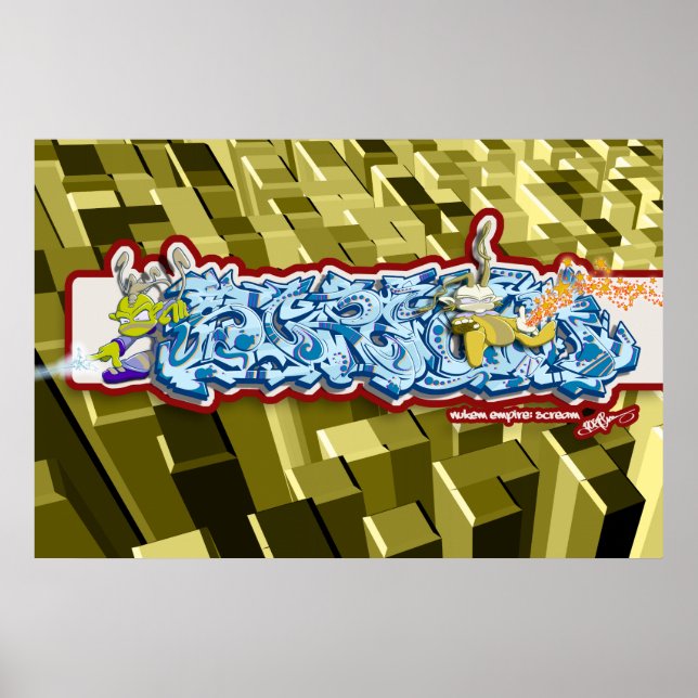 Scream (Graffiti-Style, SUPER_SHMOOVE) Poster (Front)