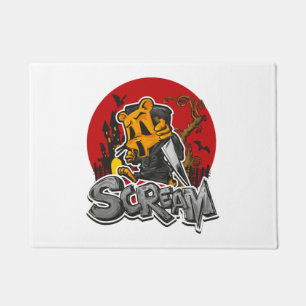 scream halloween doormat