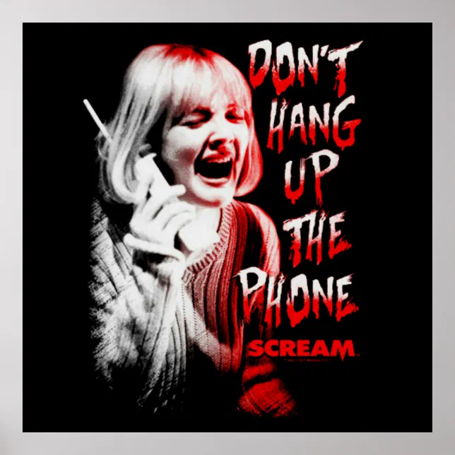 Scream horror casey becker dont hang up poster | Zazzle