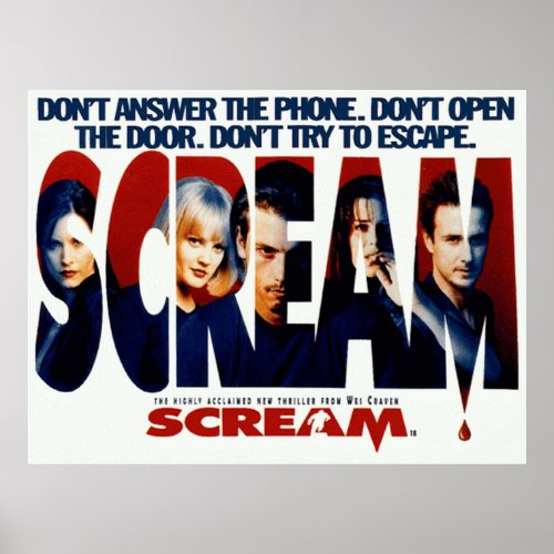 Scream Horror Movie Original  Poster