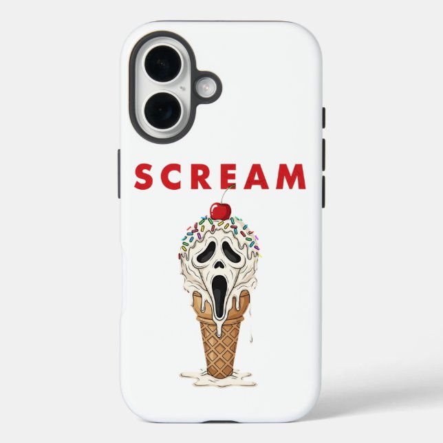 Scream Ice Cream Ghostface Apple iPhone 16, Tough Case-Mate iPhone Case (Back)