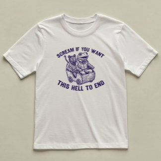 Scream If You Want Funny Illustrated Frog Rat T-Shirt