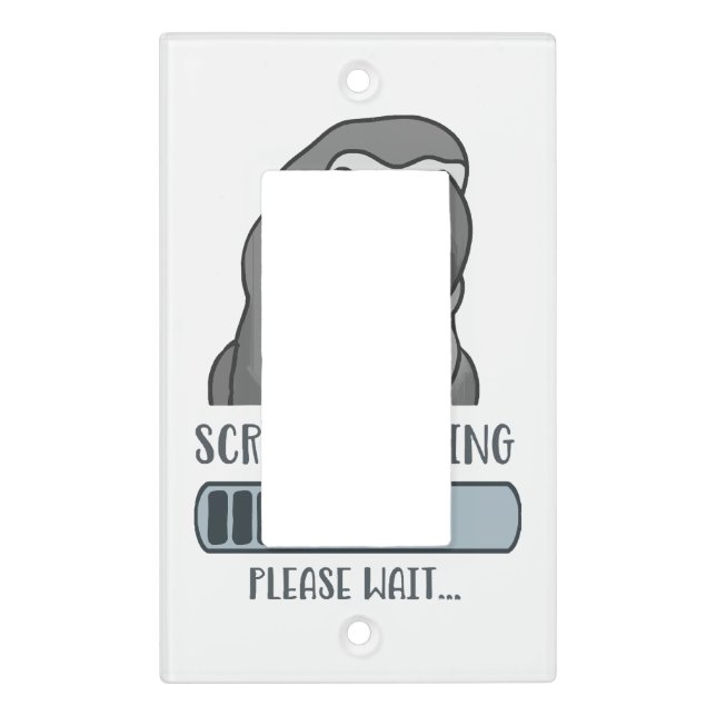Scream Loading African grey  Light Switch Cover (Front)