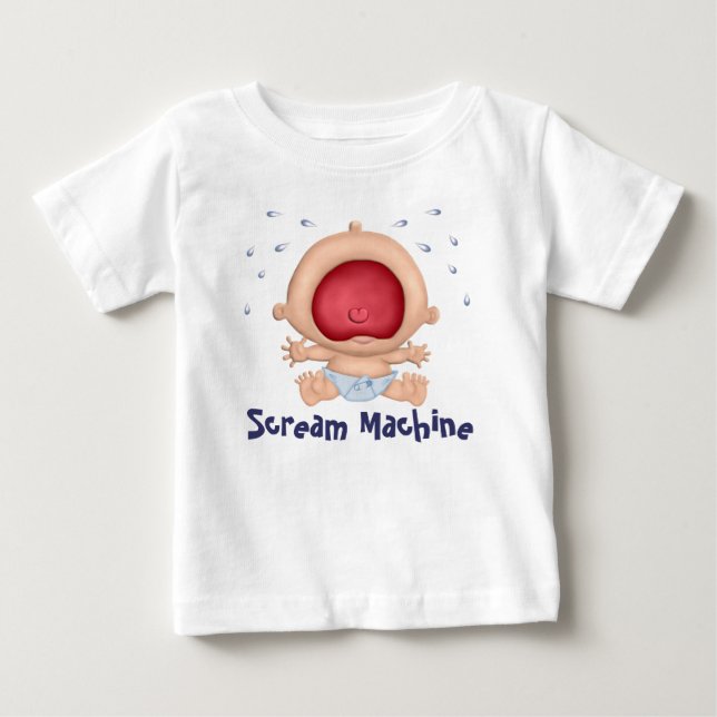 Scream Machine Bawling Baby humor - Boy Baby T-Shirt (Front)