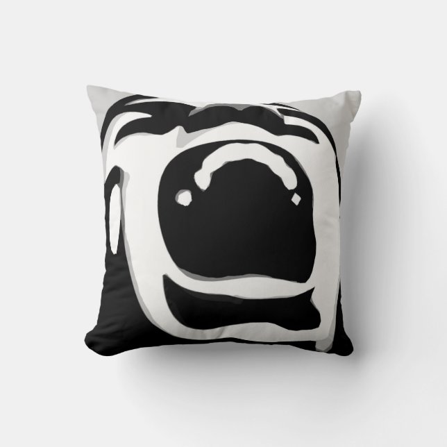 Scream Pillow! Throw Pillow (Front)