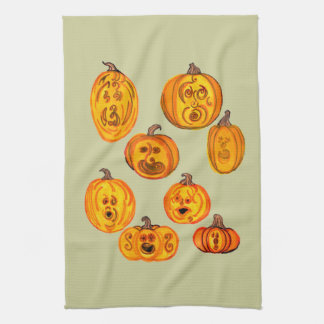 Scream Pumpkins kitchen towel