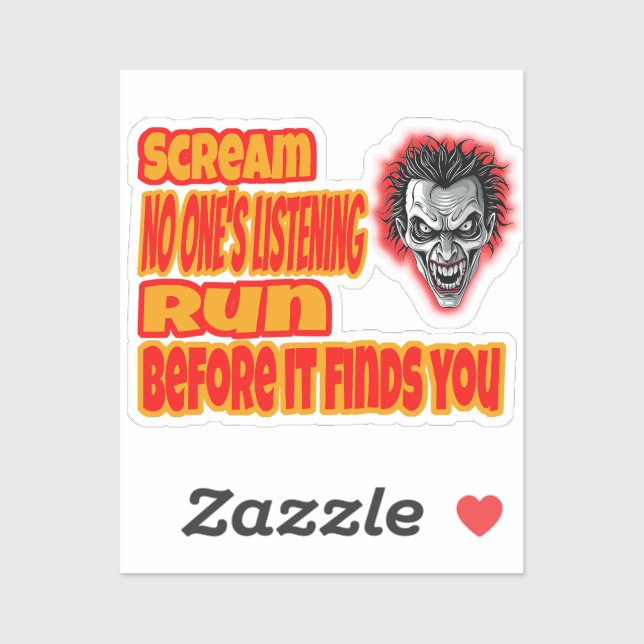 Scream & Run  Sticker (Sheet)