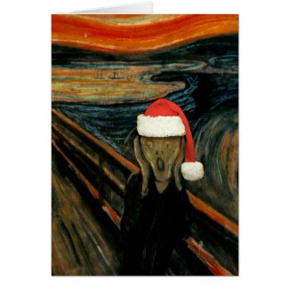 Scream Santa Note Card