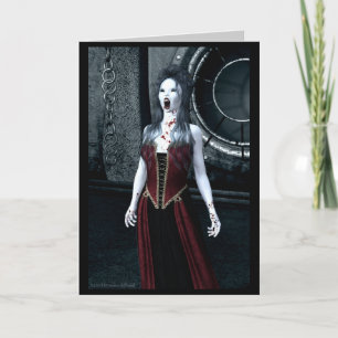 Scream Vampire Halloween Party Invitation Card