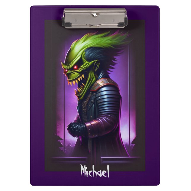 Screamin' Demon Heavy Metal Art Clipboard (Front)