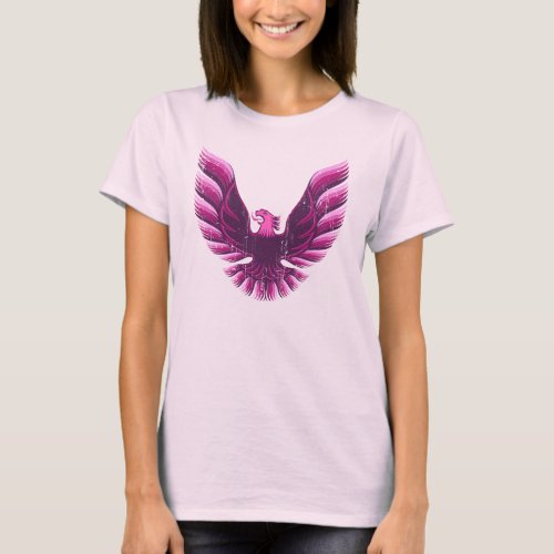 Screamin Eagle  Pink 2 Distressed T-Shirt