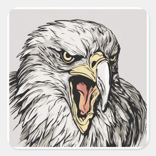 Screamin' Eagle  Square Sticker (Front)