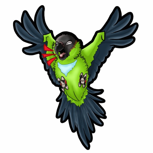 Screamin' Nanday Sculpture Keychain (Front)